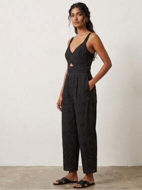 Desigual Black Jumpsuit Size M Wide Leg Cutout Sleeveless NWT